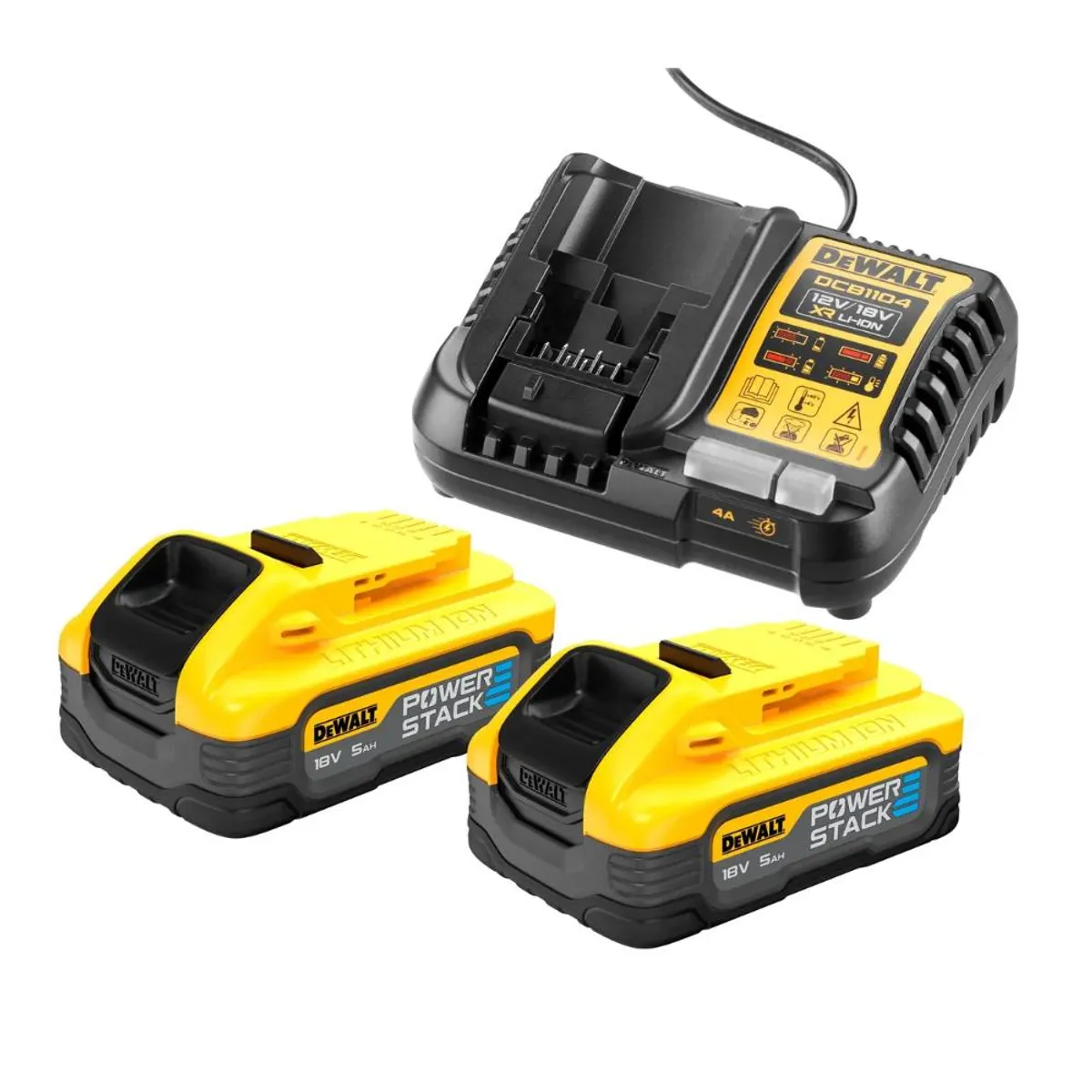 DEWALT - Kit Rotomartillo 1 20v + 2 Baterías Powerstack 5ah Dewal DCH133H2-B2