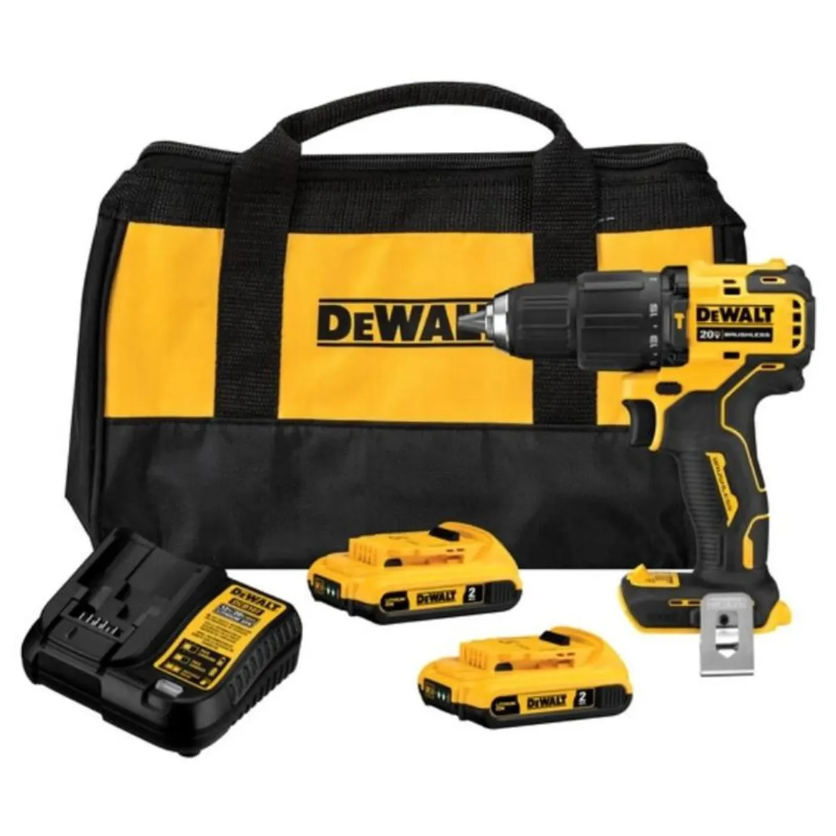 DEWALT - Kit de Taladro Percutor Dewalt DCD709D2-B2 de 13mm 20V