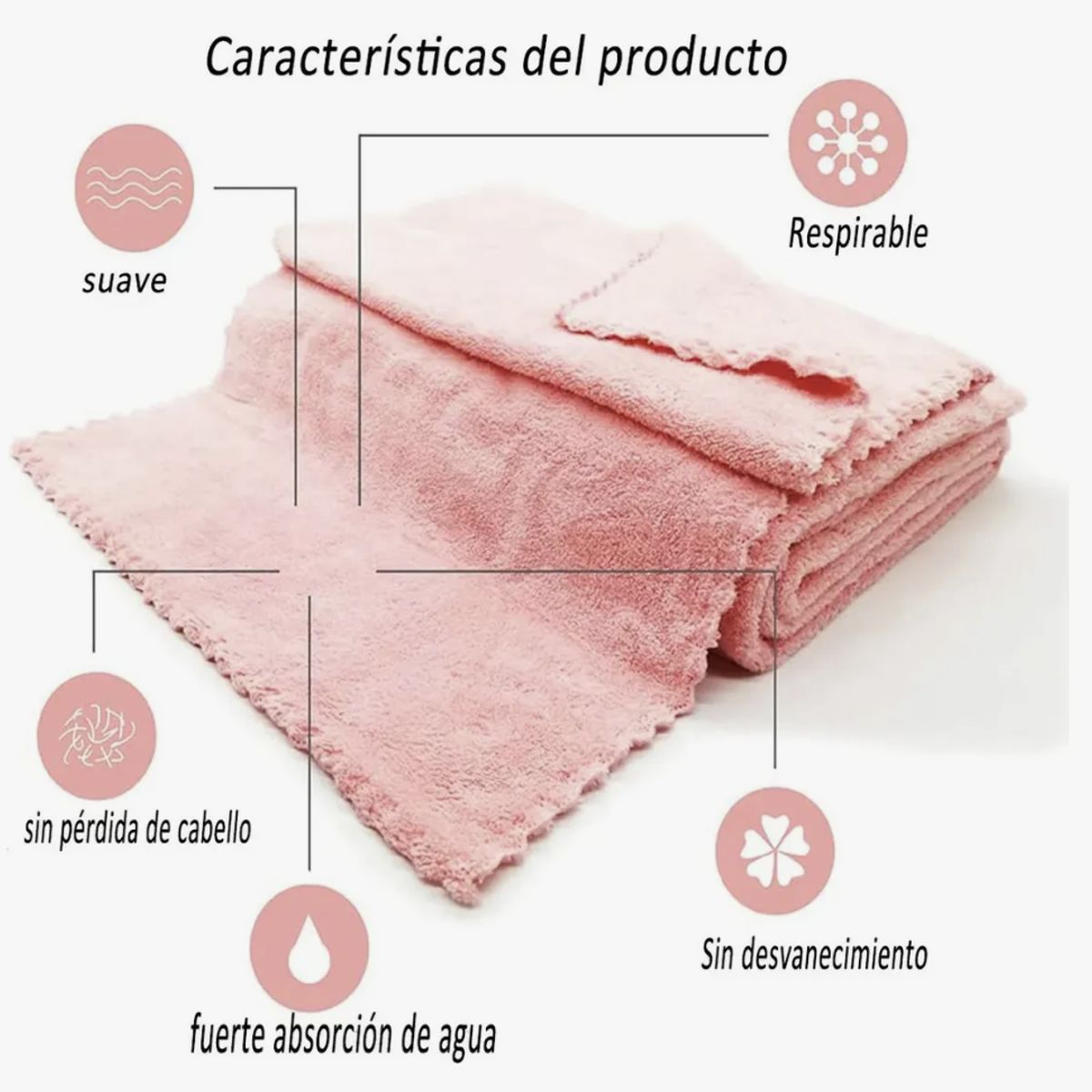 OKAY - Set 4 Toallas Baño Suave De Vellón Coral Con Caja De Regalo