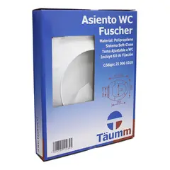 TAUMM - Asiento Tapa De Cierre Lento De Wc Blanca