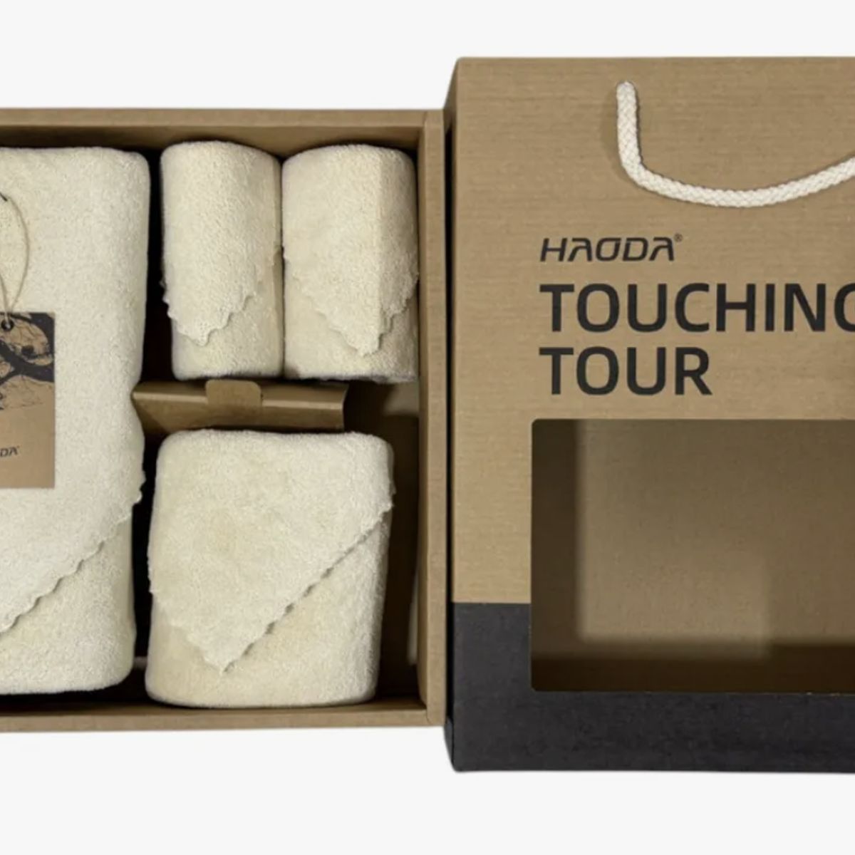 OKAY - Set 4 Toallas Baño Suave De Vellón Coral Con Caja De Regalo