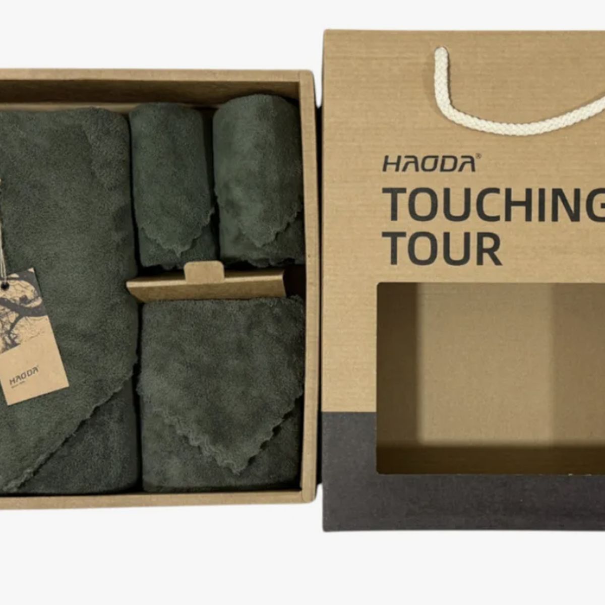 OKAY - Set 4 Toallas Baño Suave De Vellón Coral Con Caja De Regalo