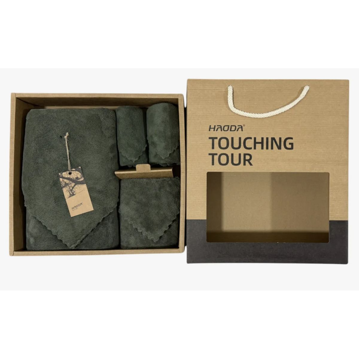 OKAY - Set 4 Toallas Baño Suave De Vellón Coral Con Caja De Regalo