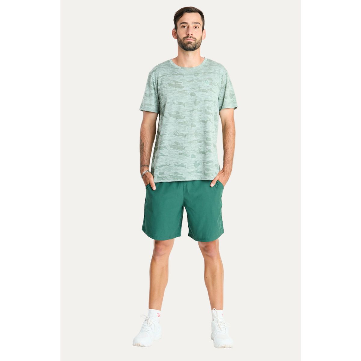 WILSON - Short Poliester Caballero Verde Wilson