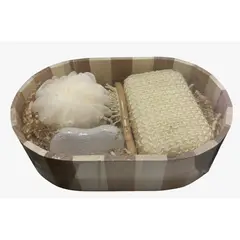 OKAY - Juego De Spa 4 En 1 Herramienta De Baño Cepillo Esponja