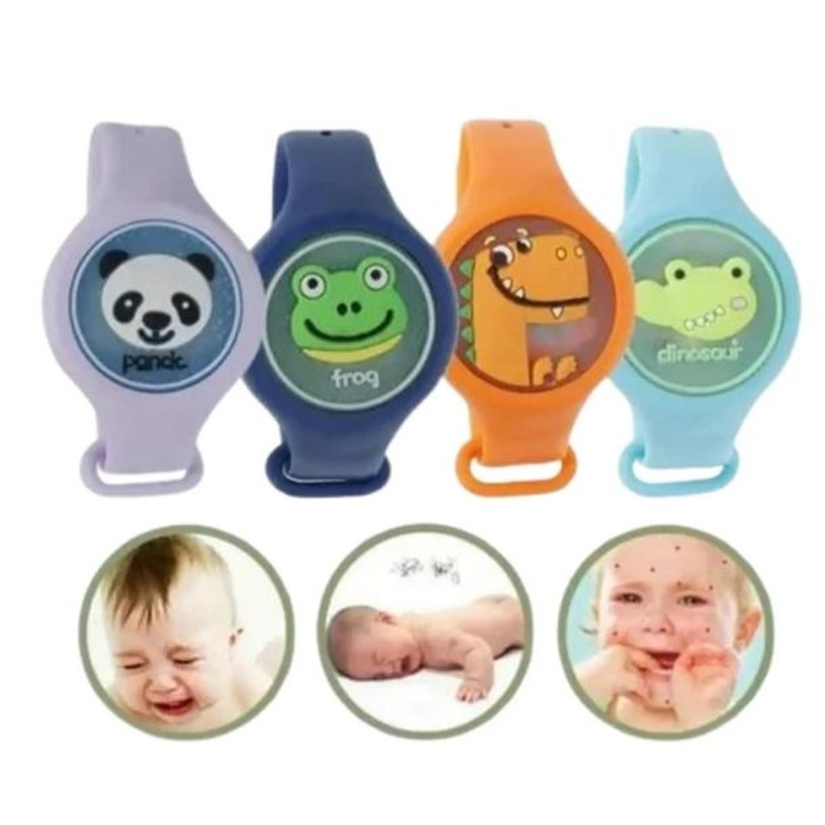 GENERICO - Pack 3 Pulseras Repelentes Anti-mosquitos Con Luz Para Niños