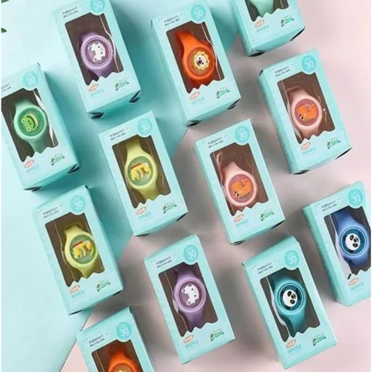 GENERICO - Pack 3 Pulseras Repelentes Anti-mosquitos Con Luz Para Niños