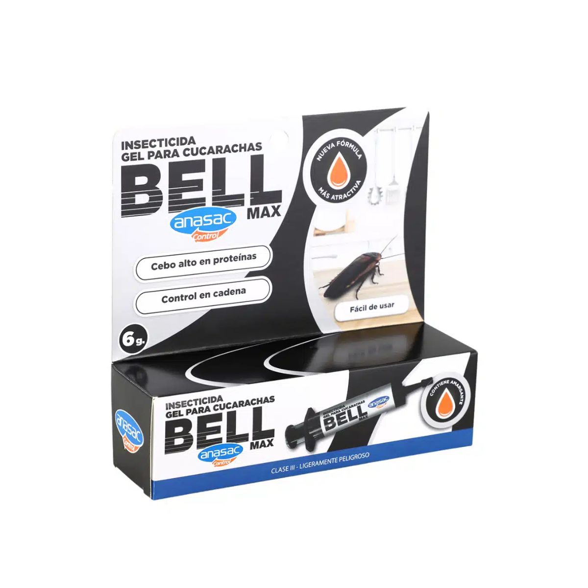 ANASAC - Pack 6x Bell Max Gel Para Cucarachas 6 Gr - Anasac