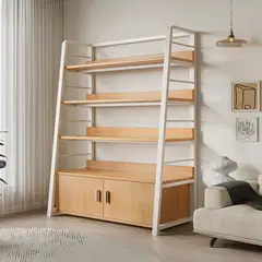 TIENDA EL GARAGE - REPISA ESTANTERIA MADERA MODELO ROMA 4 NIVELES 180*140*35 2 PUERTAS