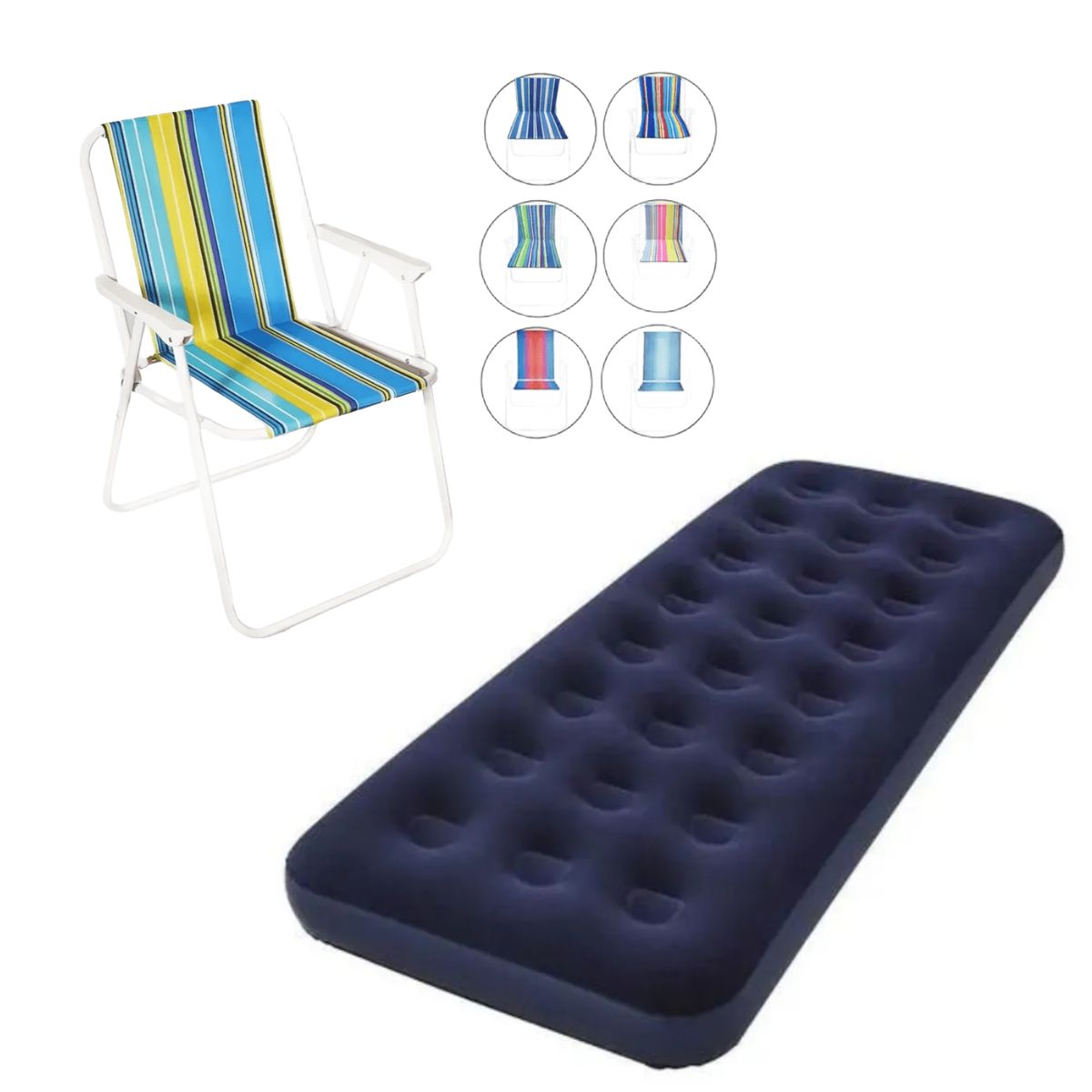 ALPES - Colchón inflable Alpes Outdoor 1 Silla de playa Multicolor