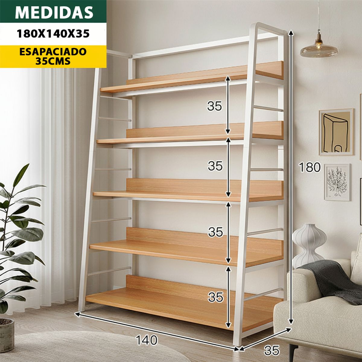 TIENDA EL GARAGE - Estante Rack 5 repisas 180x140x35cms