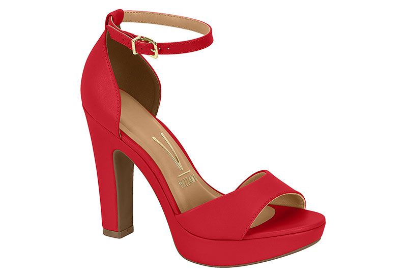 Sandalia Taco Rojo