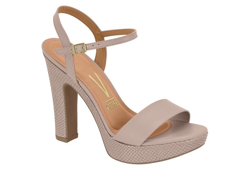 Sandalia Taco Beige