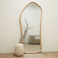 Espejo Irregular Cuerpo Entero Madera Color Abedul 180x80cm