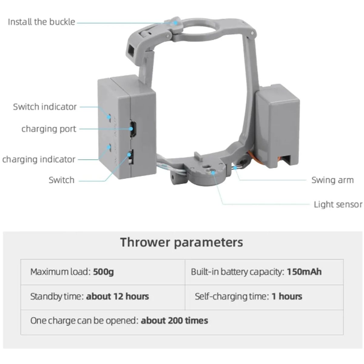 GENERICO - Sistema De Liberación De Carga Para Dji Mavic Air 2s / Air 2 Gris