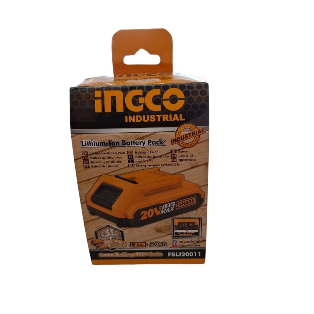 INGCO - batería de iones de litio de 20V y 20Ah de Ingco