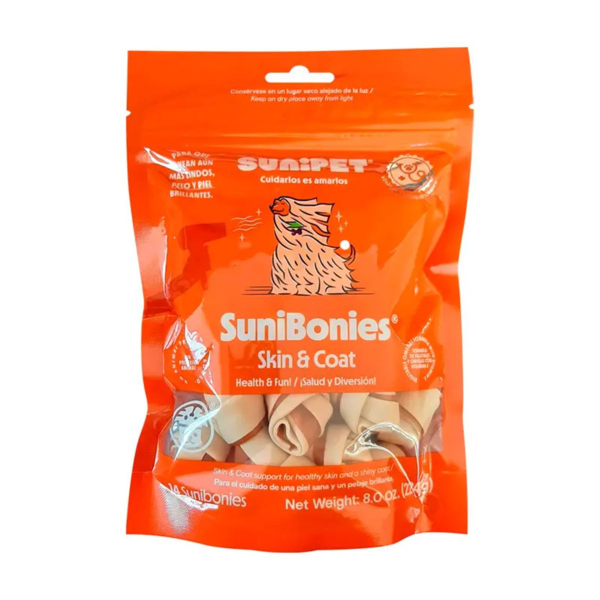 SUNIPET - Snacks Sunibonies Piel y Pelaje 192grs