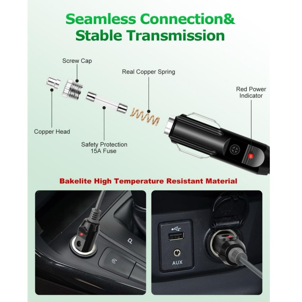 MUNDO MAGIA - Cable Cargador De Auto Genérico Para Starlink Mini 12v Negro