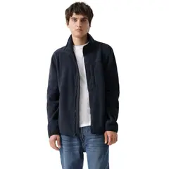 LEVIS - Chaqueta Hombre Polar Fleece Zip Jkt Azul