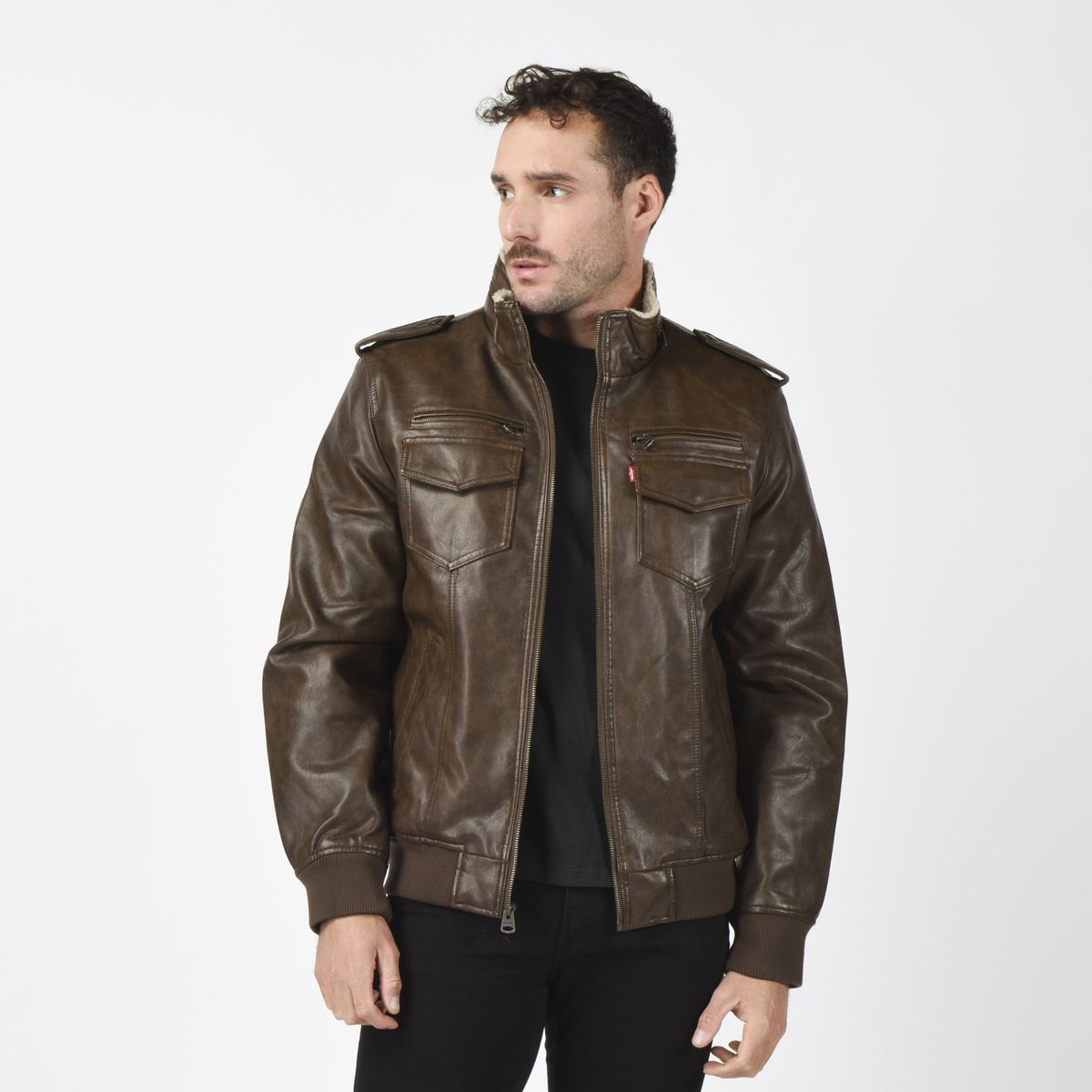 LEVIS - Chaqueta Hombre Military Bomber Café Levis