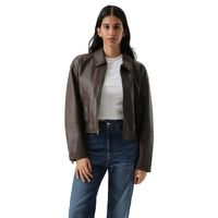 Chaqueta Mujer Shrunken Bomber Café