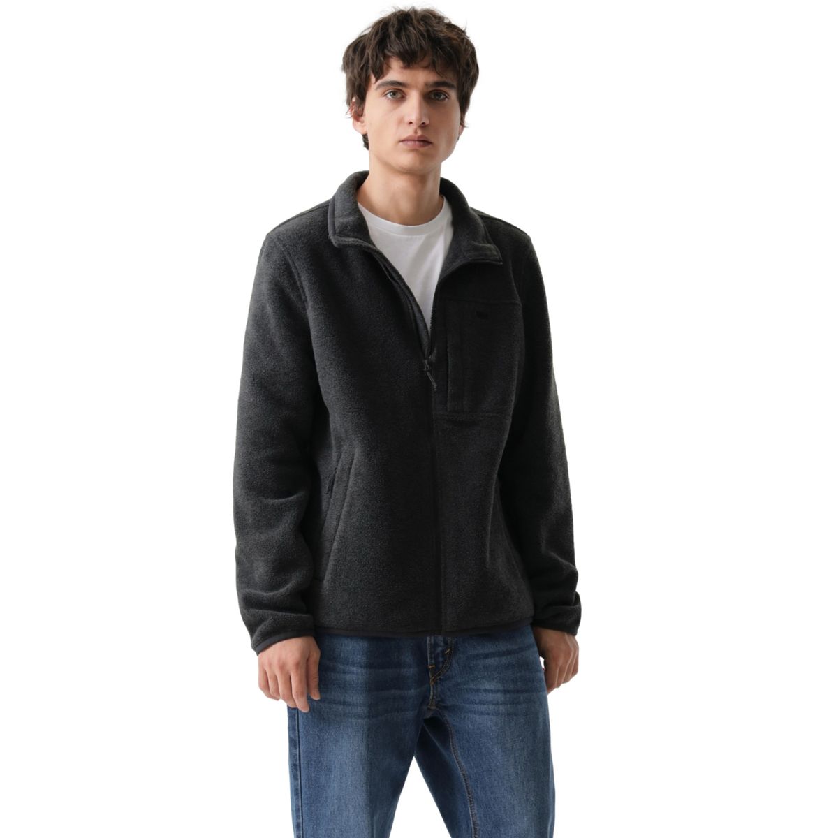 LEVIS - Chaqueta Hombre Polar Fleece Zip Jkt Gris Levis