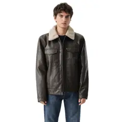 LEVIS - Chaqueta Hombre Sherpa Collar Café