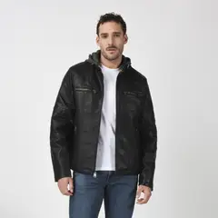 LEVIS - Chaqueta Hombre Cut Racer W/ Hood Negro