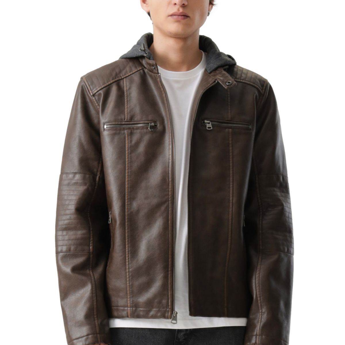 LEVIS - Chaqueta Hombre Cut Racer W/ Hood Café Levis