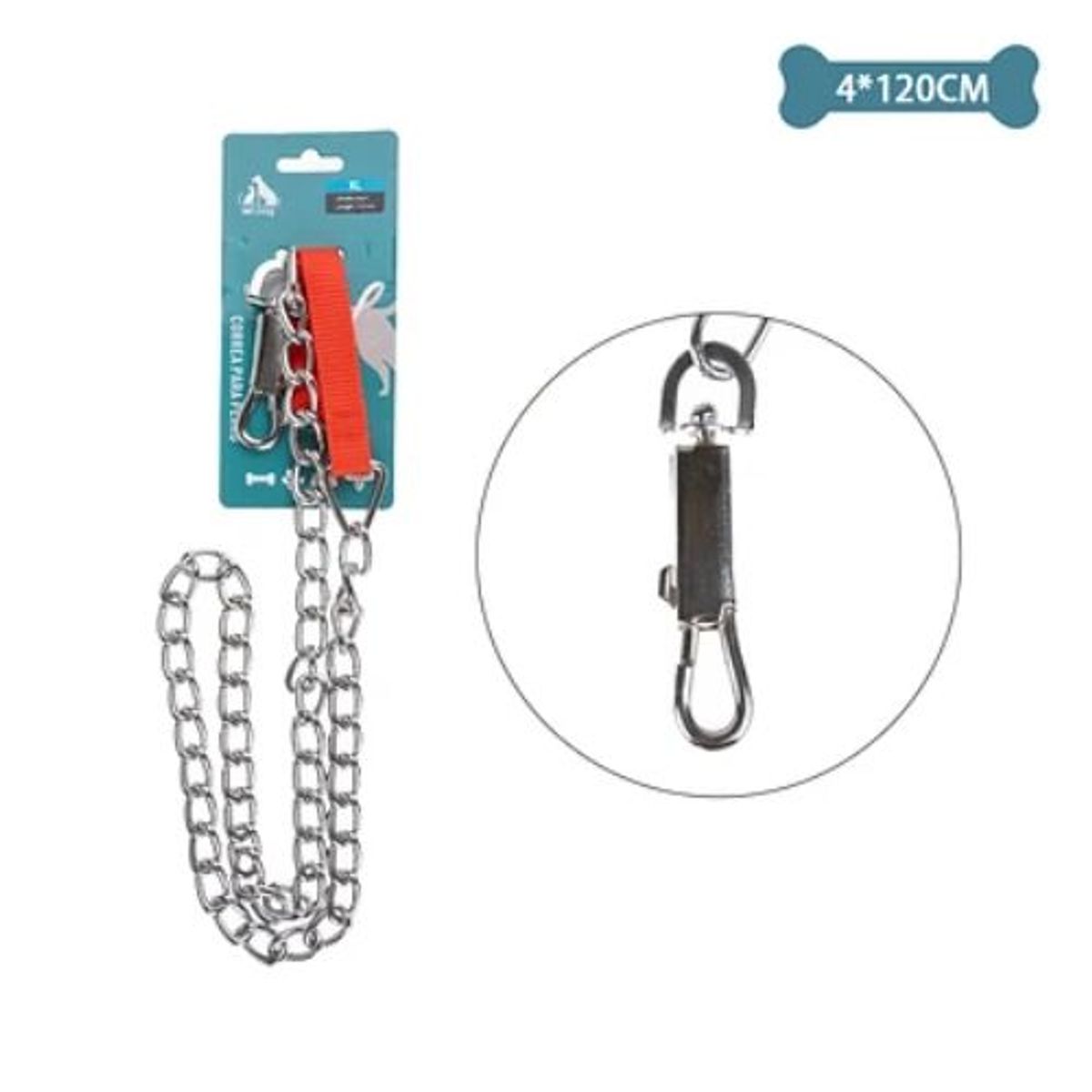 GENERICO - Correa cadena para mascota 40mm12m