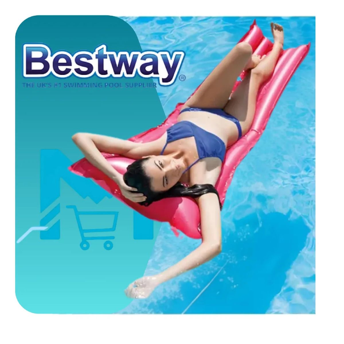 BESTWAY - Flotador Inflable Cama Piscina 183cm Color Bestway Rosa
