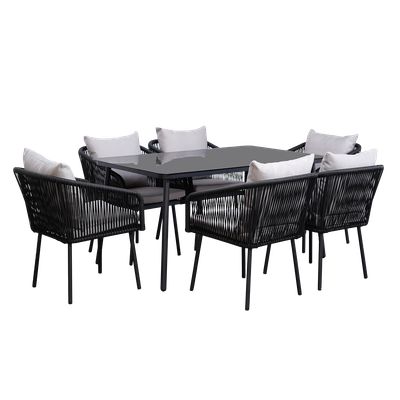 Imagen 2 del producto Juego de Terraza Comedor Set 7 Piezas Mesa y Sillas de Ratán Sintético