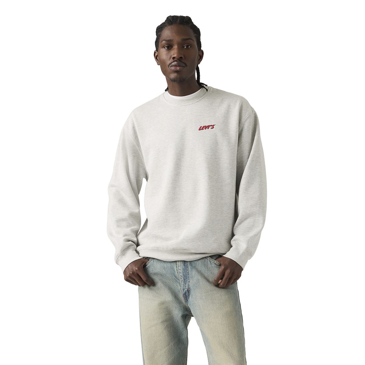 LEVIS - Polerón Hombre Relaxd Graphic Crew Gris Levis