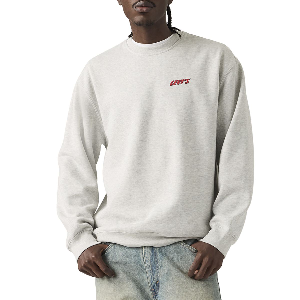 LEVIS - Polerón Hombre Relaxd Graphic Crew Gris Levis