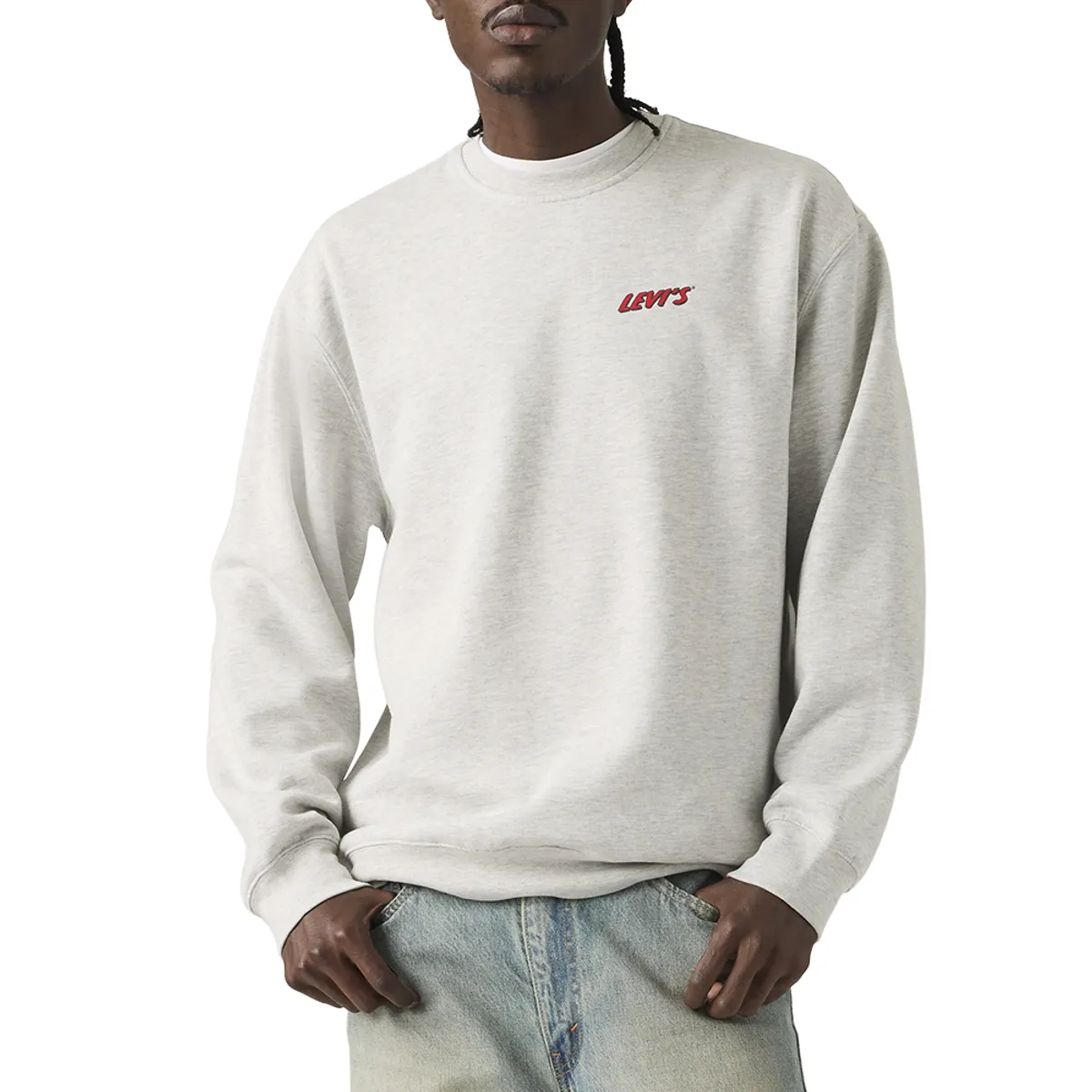 LEVIS - Polerón Hombre Relaxd Graphic Crew Gris Levis