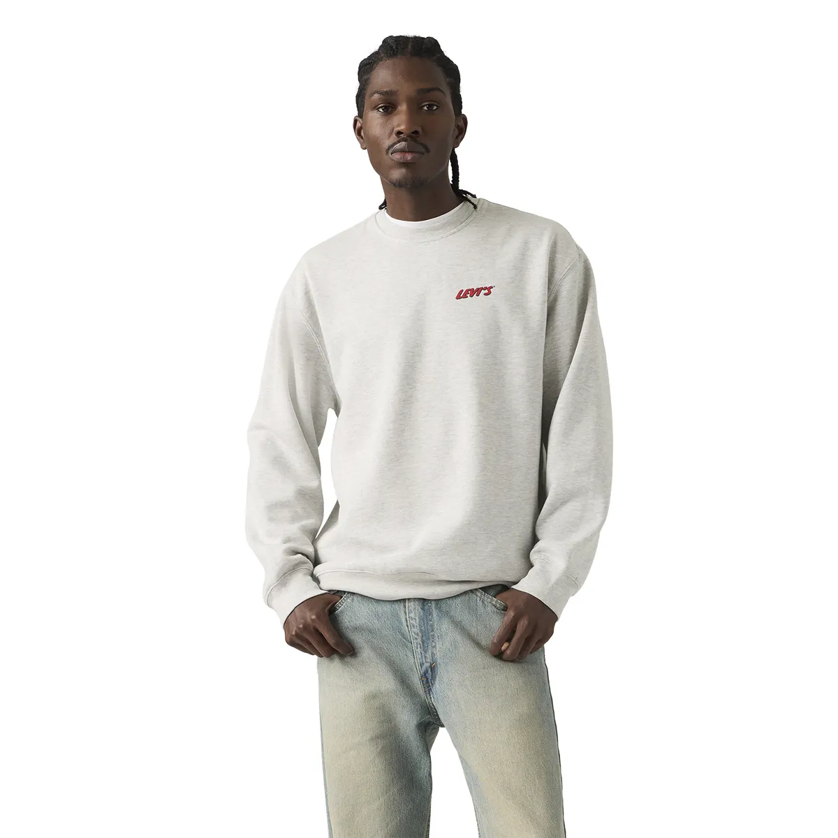 LEVIS - Polerón Hombre Relaxd Graphic Crew Gris Levis