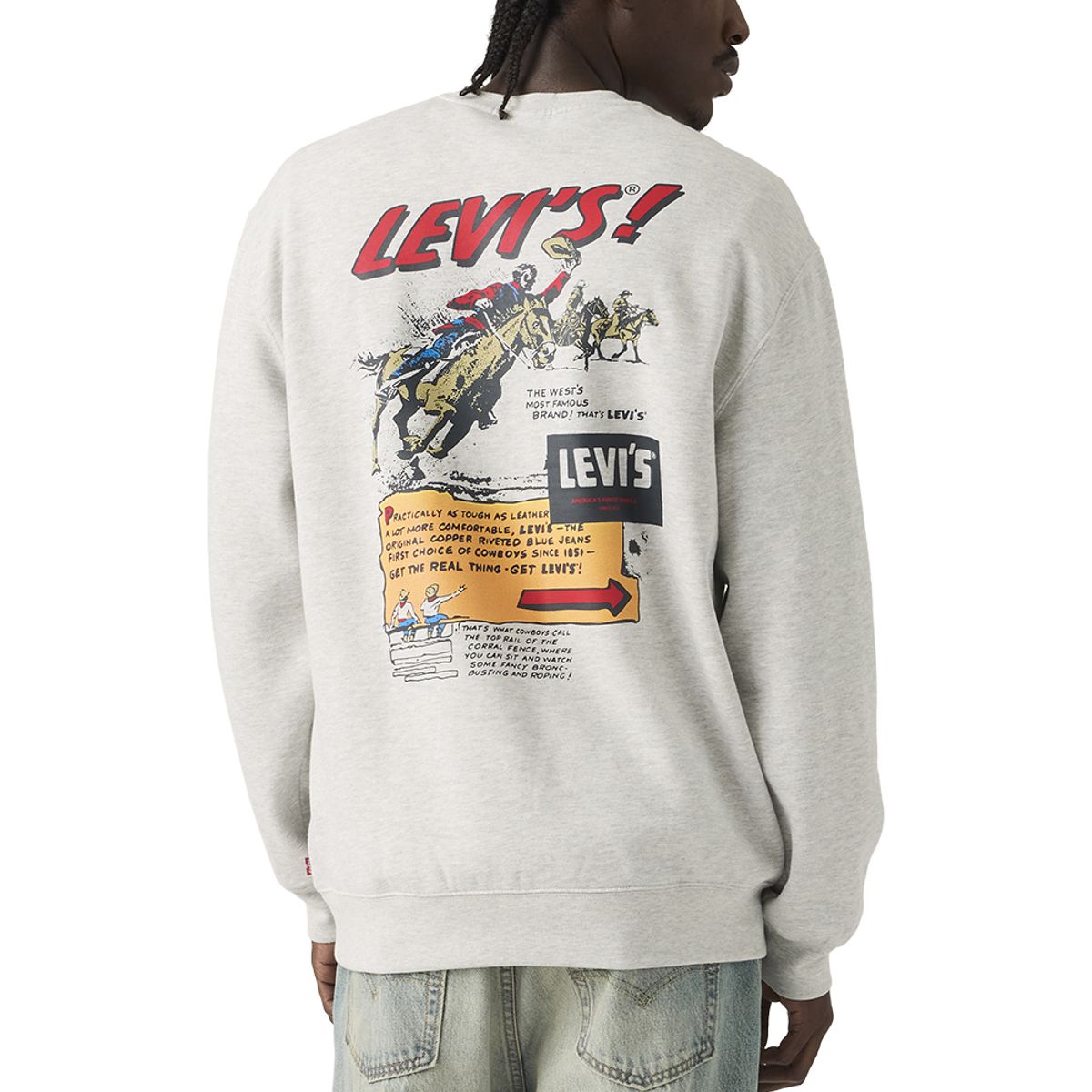 LEVIS - Polerón Hombre Relaxd Graphic Crew Gris Levis