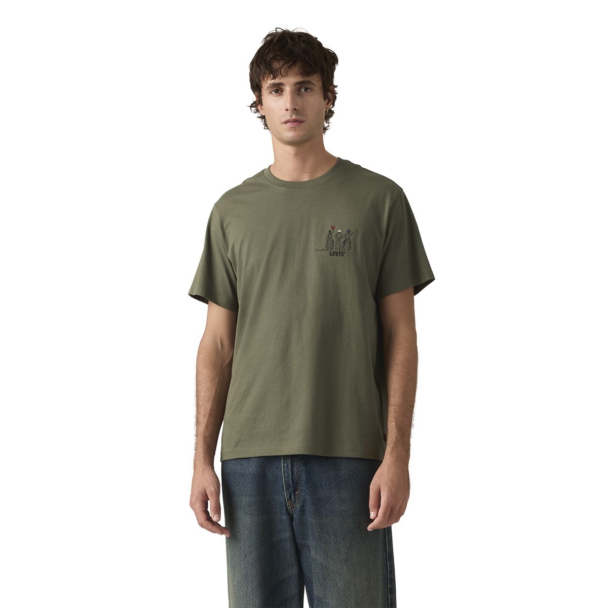 LEVIS - Polera Hombre Relaxed Fit Tee Verde Levis