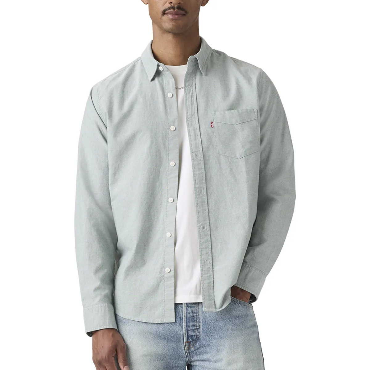LEVIS - Camisa Hombre Classic 1 Pkt Standard Verde Levis