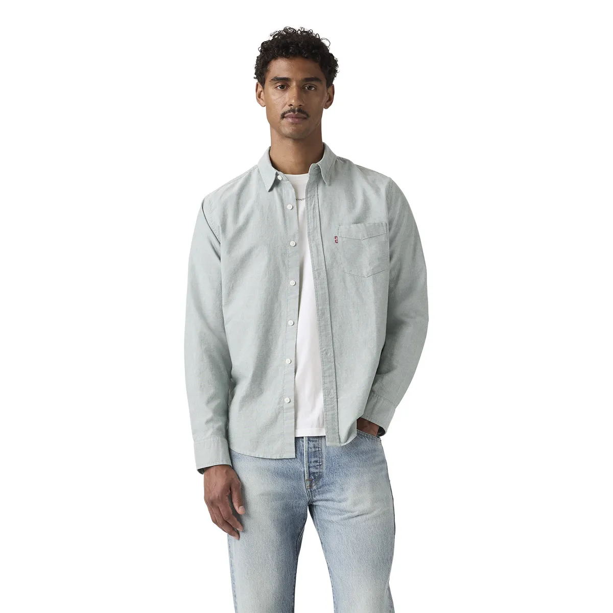 LEVIS - Camisa Hombre Classic 1 Pkt Standard Verde Levis