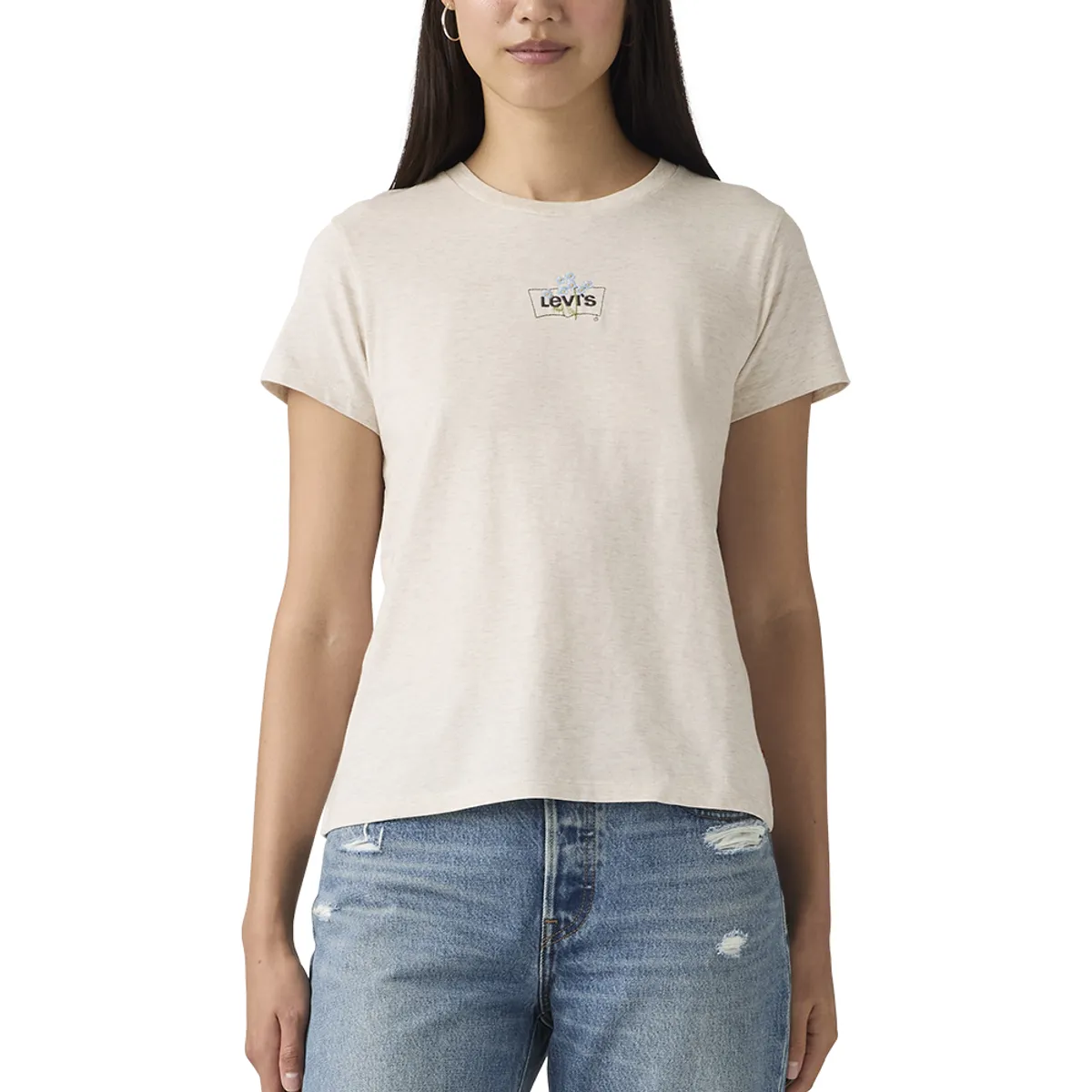 LEVIS - Polera Mujer The Perfect Tee Beige Levis