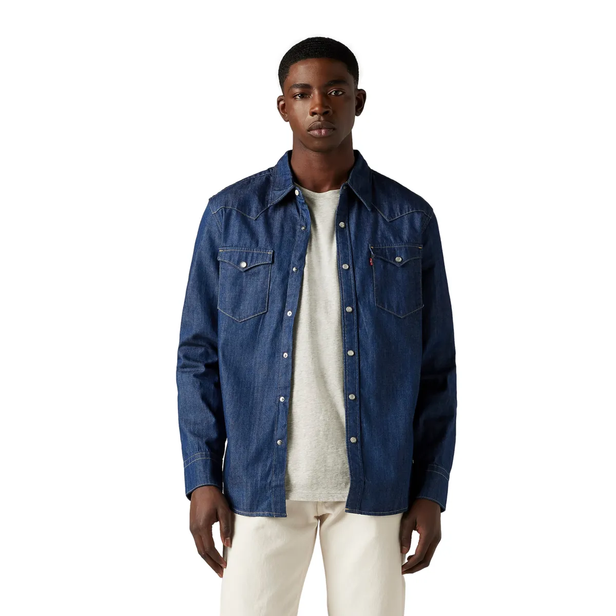 LEVIS - Camisa Hombre Barstow Western Standard Azul Levis