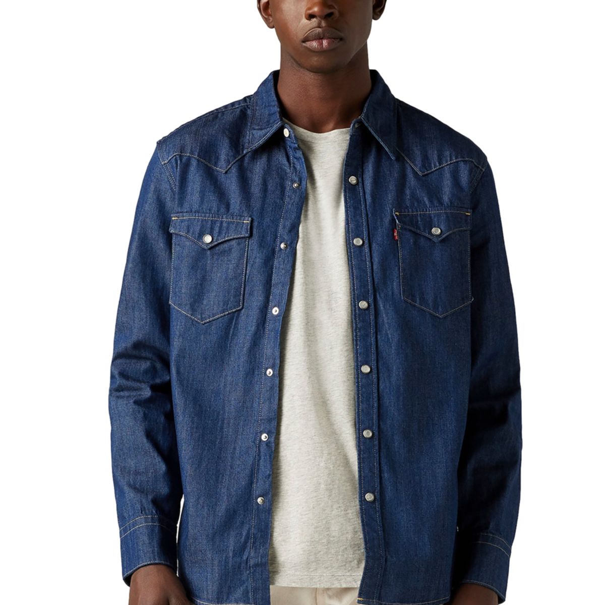 LEVIS - Camisa Hombre Barstow Western Standard Azul Levis