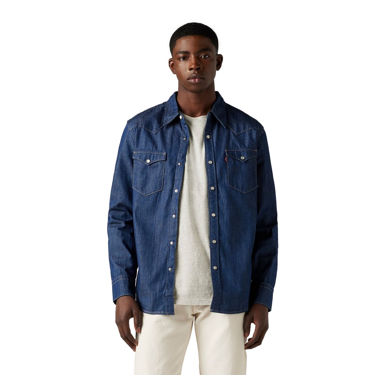 LEVIS - Camisa Hombre Barstow Western Standard Azul Levis