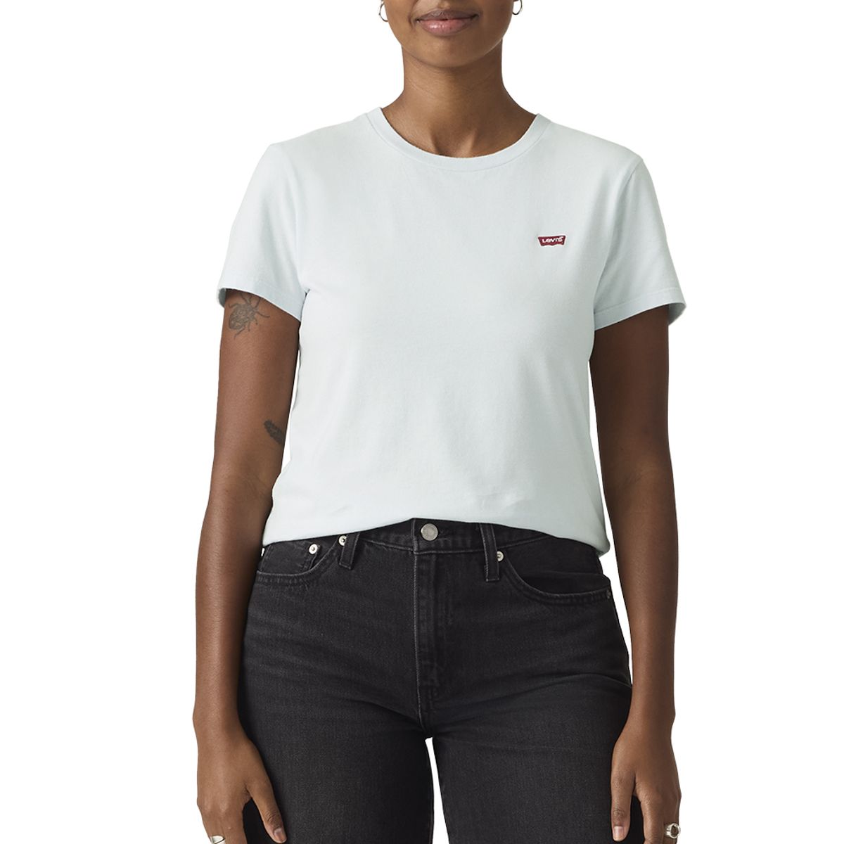 LEVIS - Polera Mujer Perfect Tee Celeste Levis