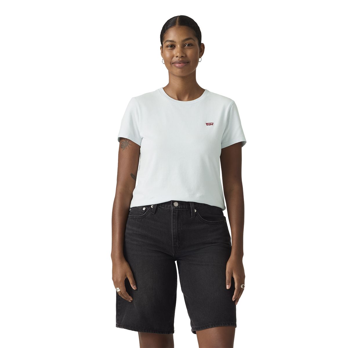 LEVIS - Polera Mujer Perfect Tee Celeste Levis