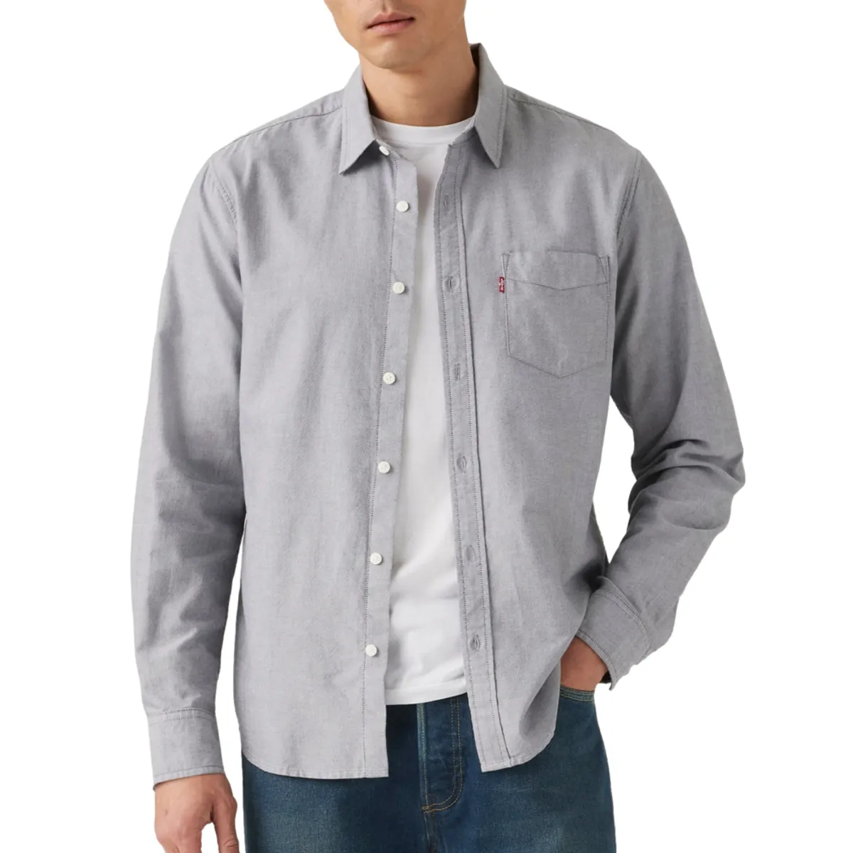 LEVIS - Camisa Hombre Classic 1 Pkt Standard Gris Levis