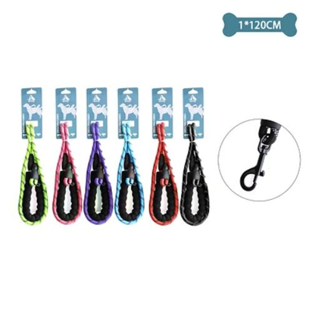 GENERICO - Correa reflectante de fondo negro 10cm12m Color Celeste