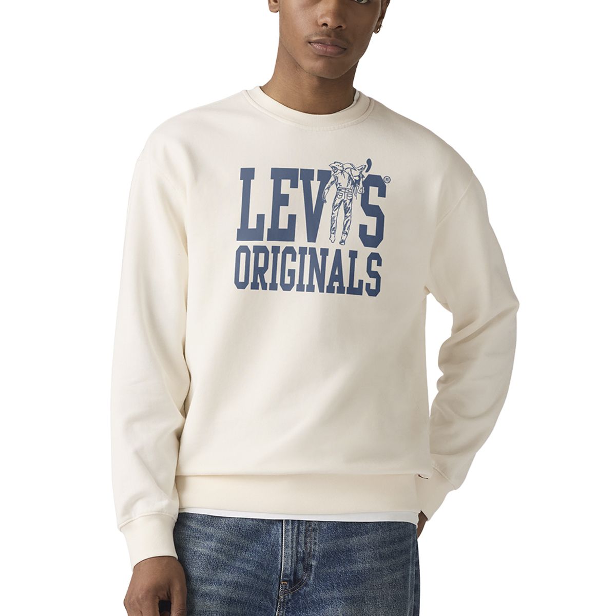 LEVIS - Polerón Hombre Original Crew Beige Levis