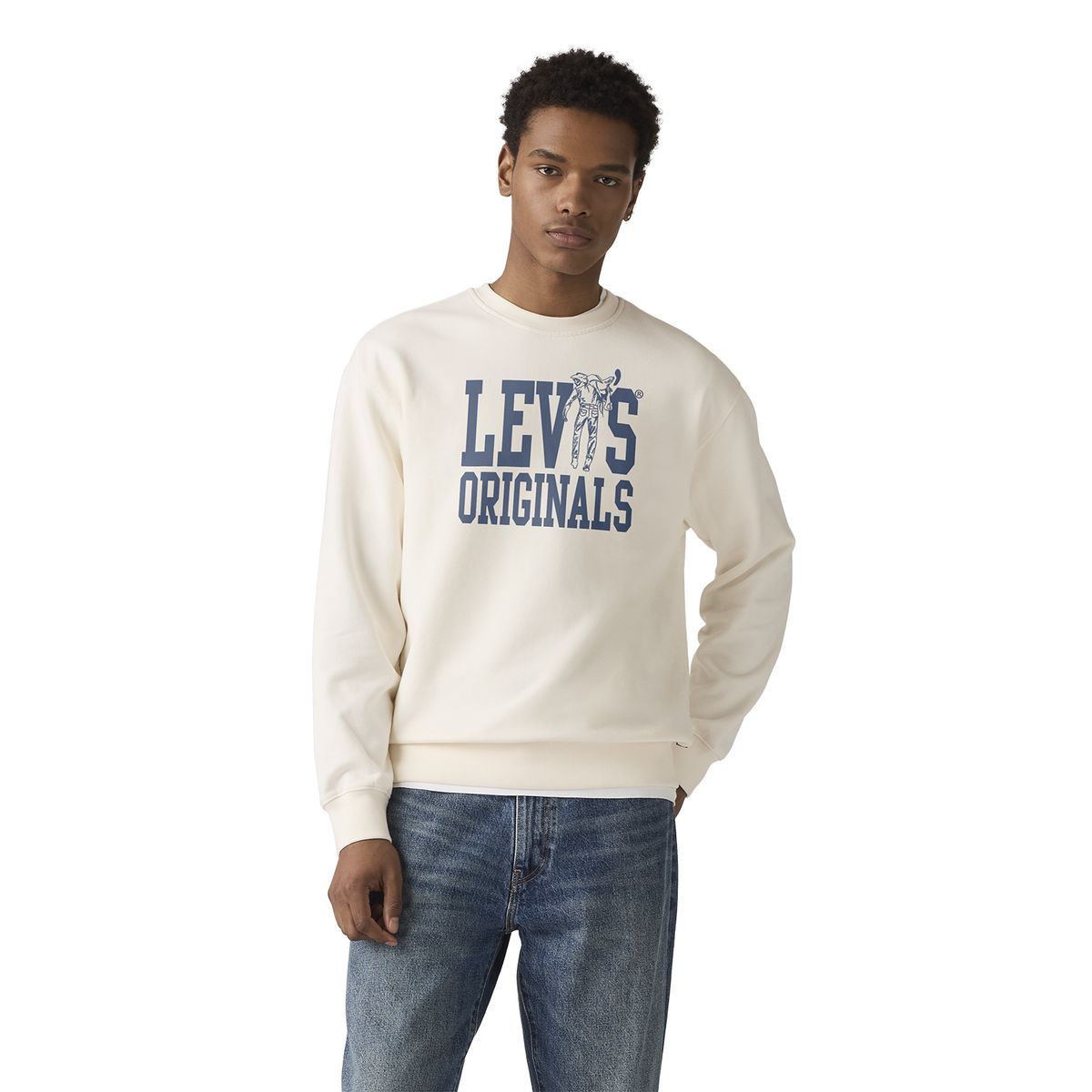 LEVIS - Polerón Hombre Original Crew Beige Levis